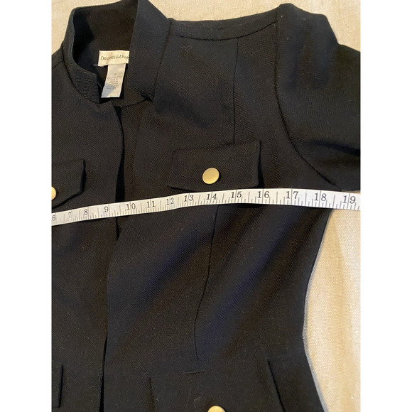 Drapers & Damons Blazer Womens 6 Black 3/4 Sleeves Business Basics Sport Coat - Picture 9 of 13